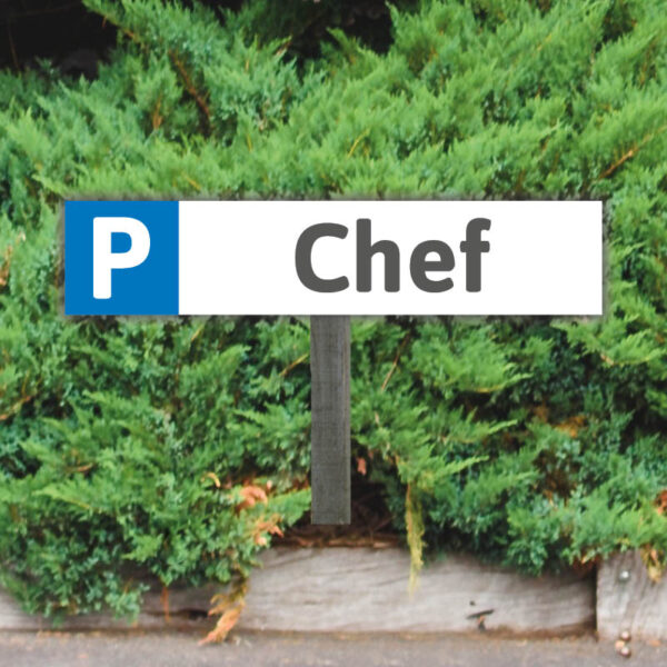 Schild Parkplatzschild Kennzeichenschild Parkplatz Chef
