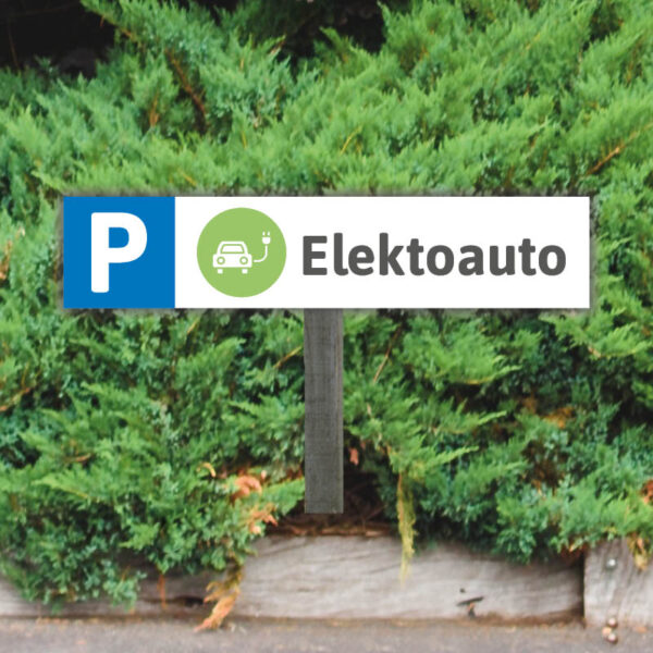 Schild Parkplatzschild Kennzeichenschild Parkplatz Elektroauto Piktogramm
