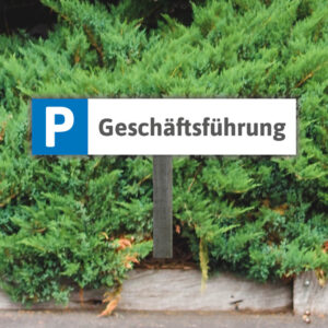 Schild Kennzeichenschild Parkplatz Geschäftsführung