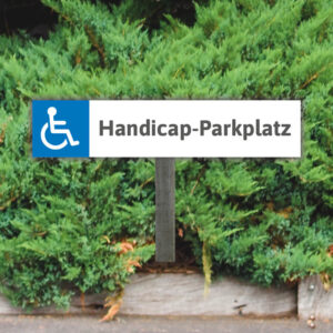 Schild Kennzeichenschild Parkplatz Handicap