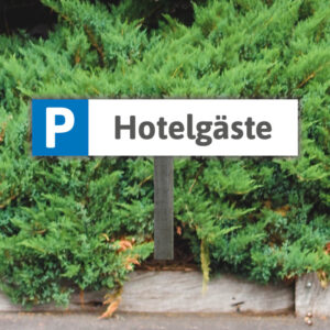 Schild Hotelgäste Parkplatz Parkplatzschild Kennzeichenschild