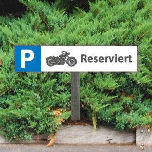 Schild Motorrad Parkplatz Parkplatzschild Reserviert