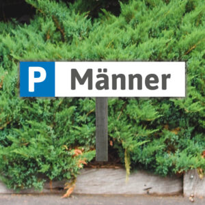 Schild Männer Parkplatz Parkplatzschild Mann