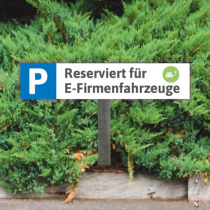 Schild Reserviert E Firmenfahrzeug Parkplatzschild P