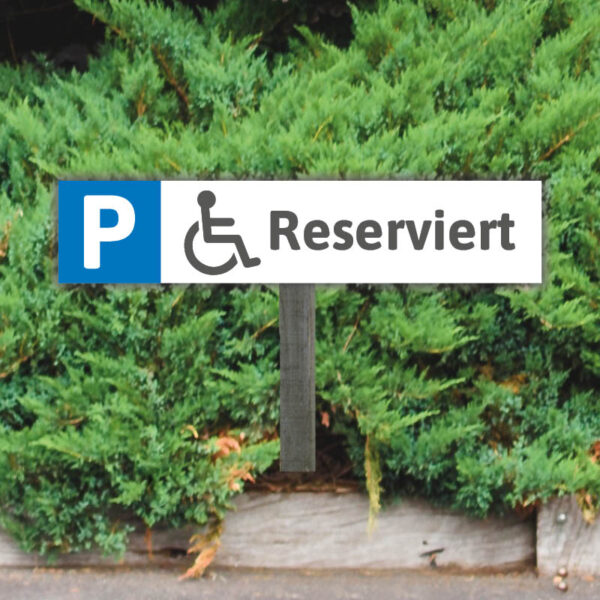 Schild Behindertenparkplatz Rollstuhl Parkplatz