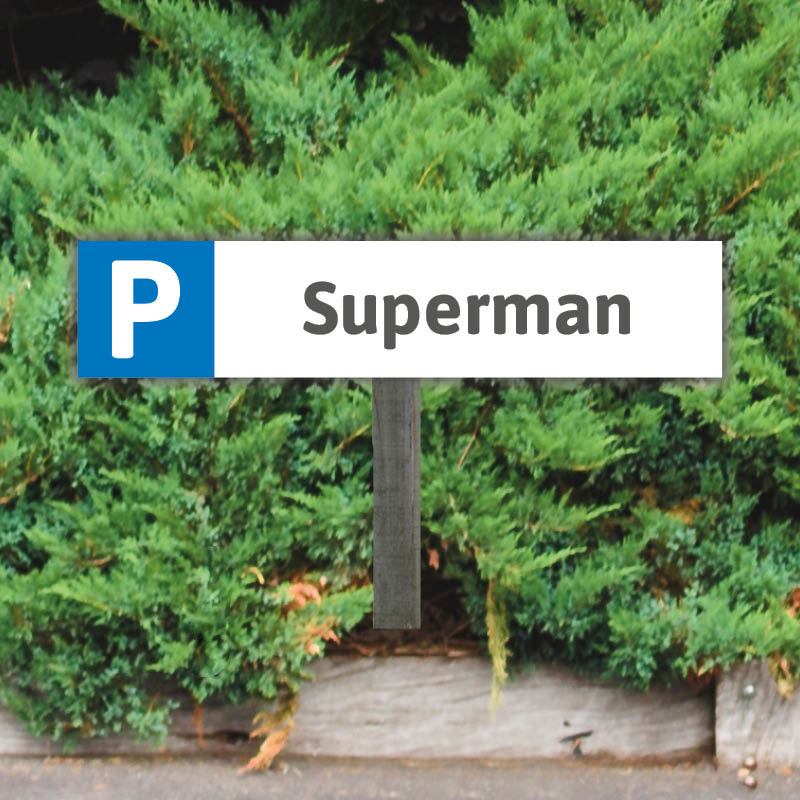 Parkplatz Superheld Superman Parkplatzschild