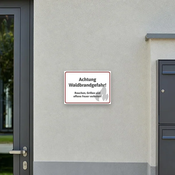 Schild Video-Grundstück mit Hinweischarakter für Grundstück, Tor oder Zugang im privaten und gewerblichen Bereich.