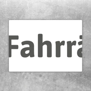 Aufkleber mit Hinweis auf einen reservierten Parkplatz für Fahrräder und Fahrradstellplätze.