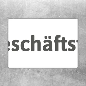 Aufkleber Kennzeichenschild Parkplatz Geschäftsführung zur klaren Markierung eines reservierten Firmenparkplatzes.