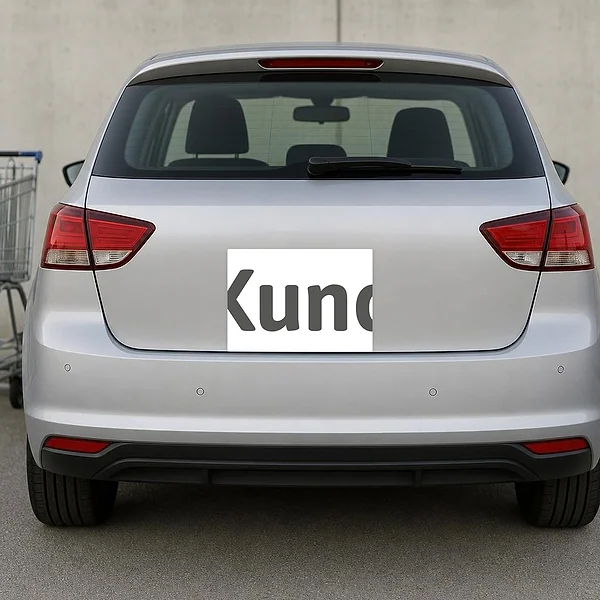 Kundenparkplatz-Aufkleber als klare Kennzeichnung für reservierte Besucherparkplätze am Firmengelände.