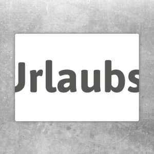 Aufkleber mit dem Hinweis Urlaubsgäste für einen reservierten Gästeparkplatz.