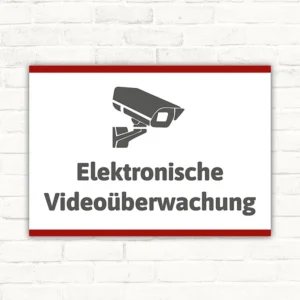 Schild Elektronische Videoüberwachung mit gut lesbarem Motiv „Elektronische Videoüberwachung“