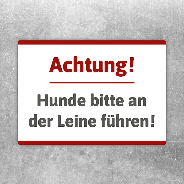 Aufkleber Hunde an Leine führen mit gut lesbarem Motiv „Hunde an Leine führen“