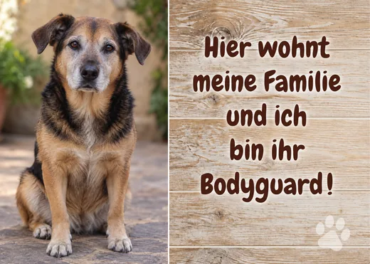 Persönliches Hundeschild für Garten und Hof