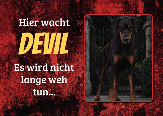Vorlage für ein individuelles Hundewarnschild