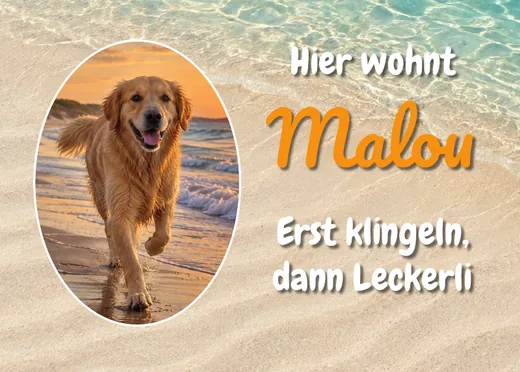 Vorlage für ein persönliches Hunde-, Garten- und Hofschild