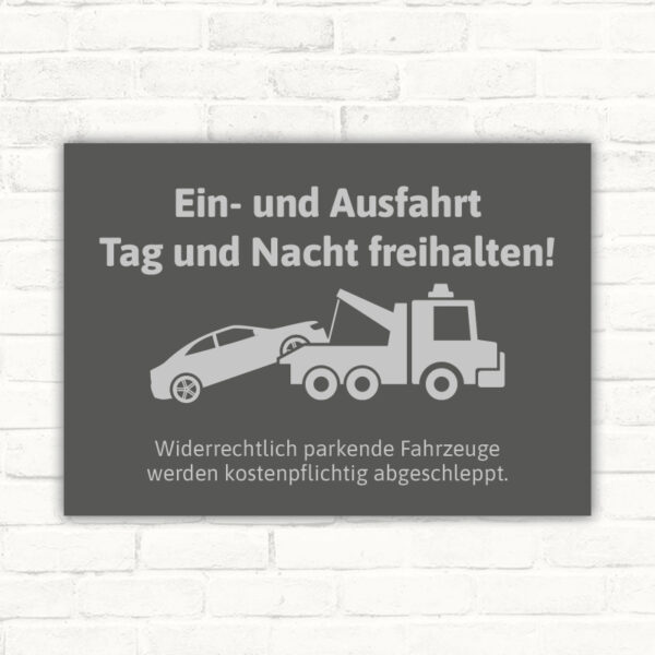 Einfahrt freihalten grau