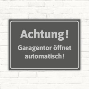 Achtung! Garagentor öffnet automatisch!