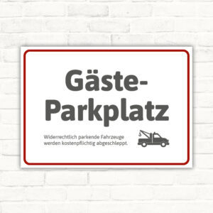 Schild Gästeparkplatz