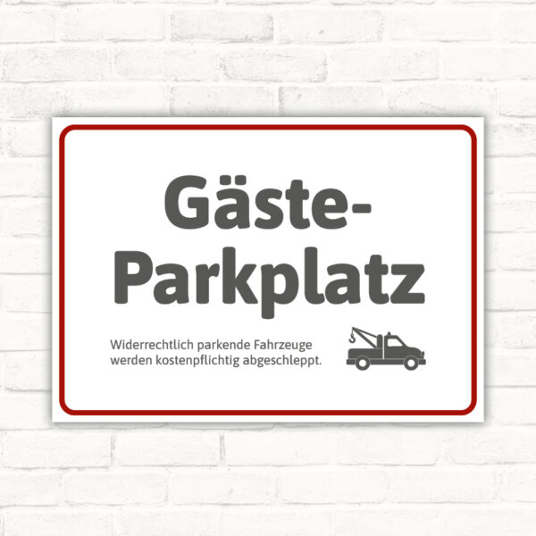 Schild Gästeparkplatz