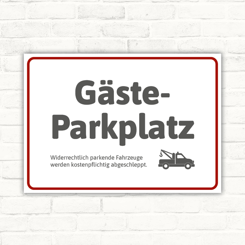 Schild Gästeparkplatz