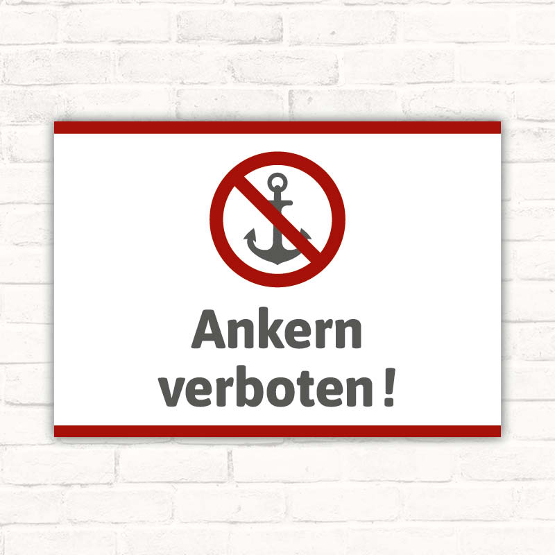 Schild Ankern Verboten - Schilderbruder