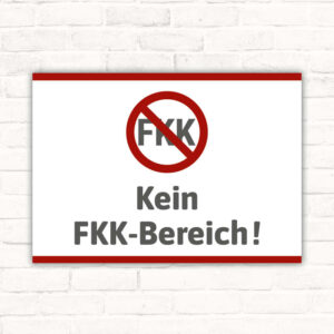 Schild Kein FKK Bereich