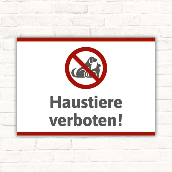 Schild Haustiere verboten