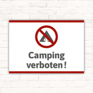Schild Camping verboten