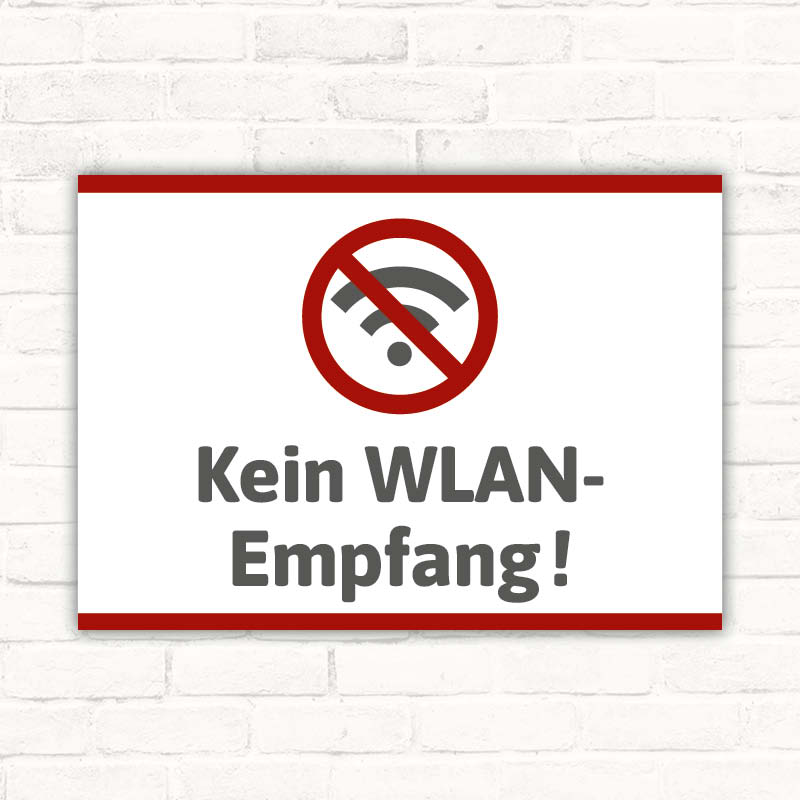 Kein Sat Empfang Zu Bestimmten Zeiten Schild Kein WLAN Empfang - Schilderbruder