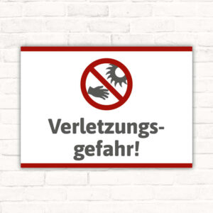 Schild Verletzungsgefahr