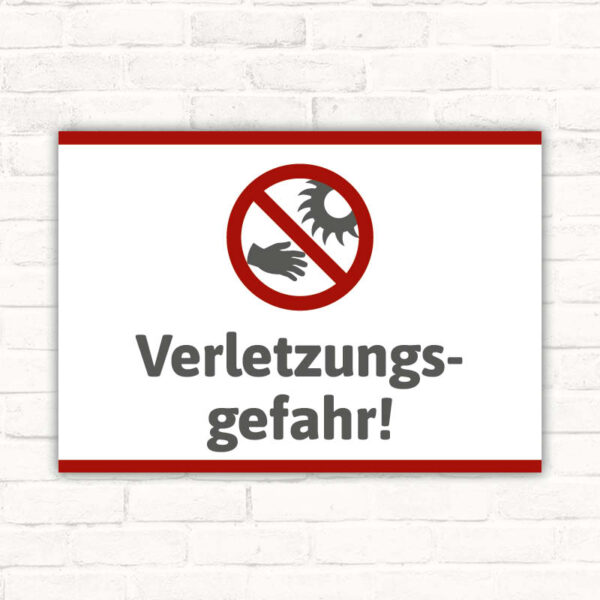 Schild Verletzungsgefahr