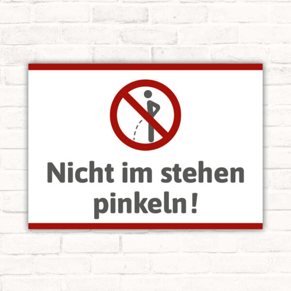 Nicht Im Stehen Pinkler Schild Schild Nicht im Stehen pinkeln - Schilderbruder