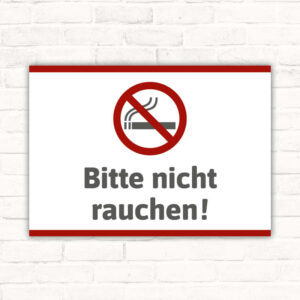 Schild Bitte nicht rauchen