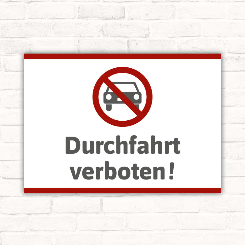 Schild Durchfahrt verboten Schilderbruder