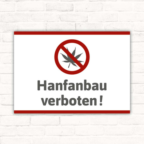 Schild Hanfanbau verboten