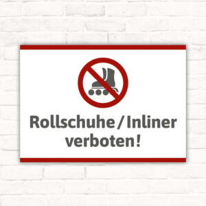 Schild Rollschuhe Inliner verboten