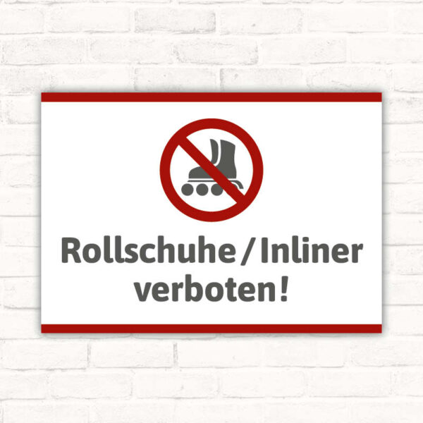 Schild Rollschuhe Inliner verboten