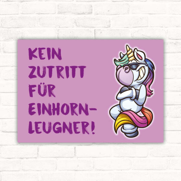 Schild kein Zutritt für Einhornleugner Mädchenzimmer Mädchenzimmer