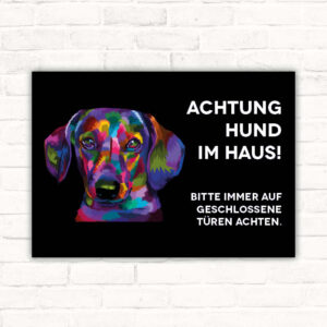Schild Dackel Achtung Hund im Haus