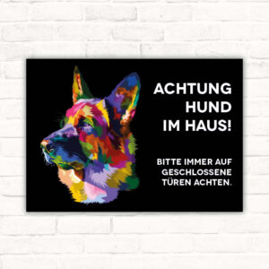 Schild Schäferhund Achtung Hund im Haus