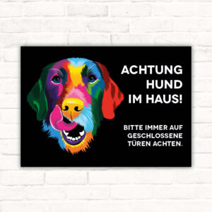 Schild Setter Achtung Hund im Haus