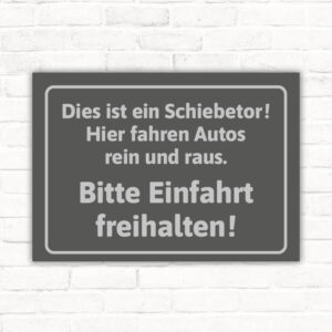 Schiebetor Einfahrt freihalten