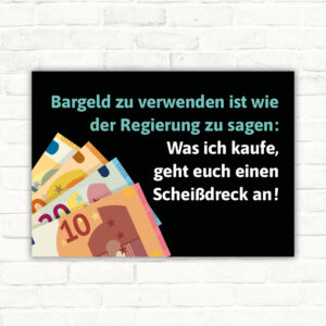 Schild Bargeld nicht abschaffen