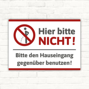 Hier nicht pinkeln, urinieren