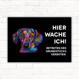 Schild Chihuahua - Hier wache ich