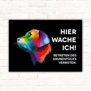 Schild Mischling - Hier wache ich