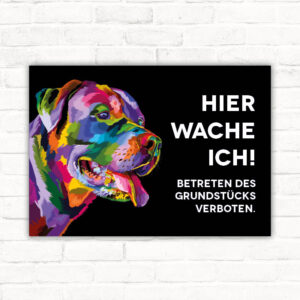 Schild Rottweiler - Hier wache ich