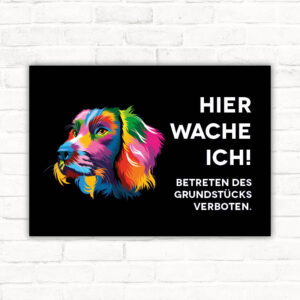 Schild Spaniel - Hier wache ich
