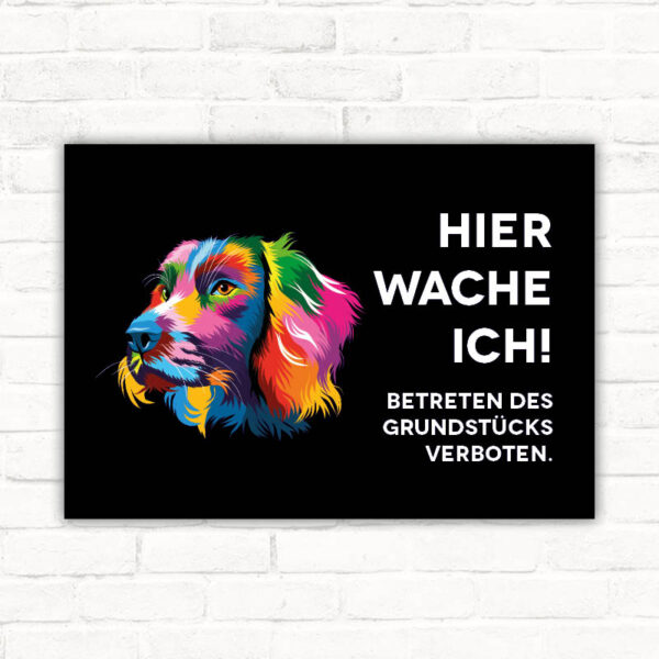 Schild Spaniel - Hier wache ich